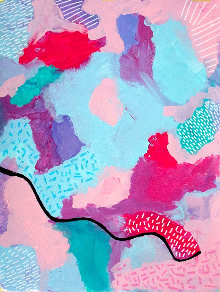 'Ocean', Sarah's first painting