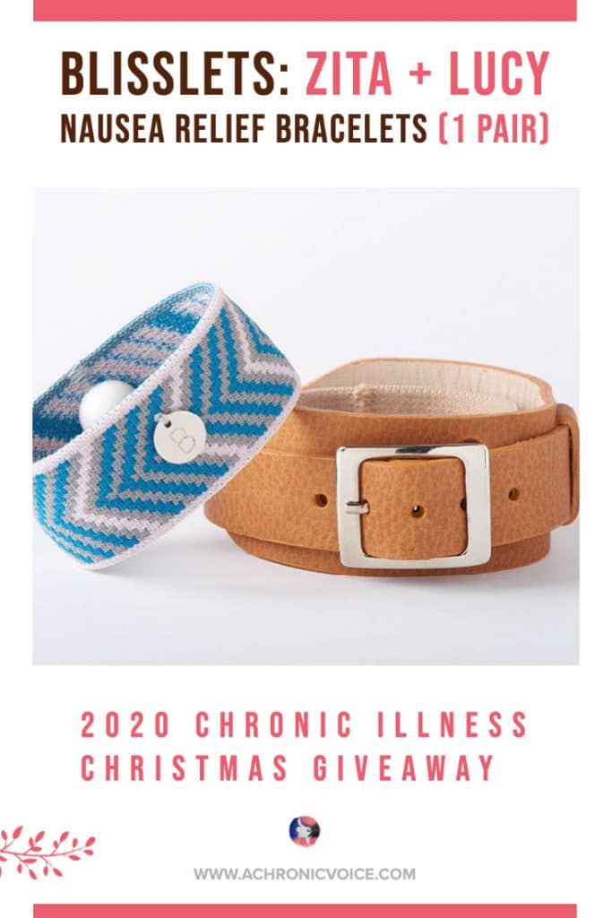 #Blisslets is offering one pair of their ‘Zita + Lucy Nausea Relief Bracelets’ in this #ChristmasGiveaway. The #bracelets activate the P6 nei guan accupressure point on each wrist to relieve the cause of your #nausea: morning sickness, migraine-induced, motion sickness, etc.
