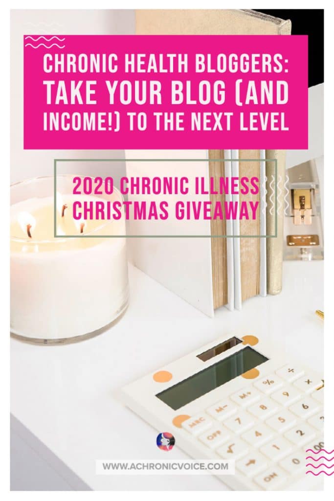 Are you someone with chronic illness who’s looking to starting a blog, and maybe earn some income from it along the way? If so, then Kate Mitchell's e-book is written with you in mind! She is giving away a copy this Christmas here. #chronicillness #bloggers #bookgiveaway