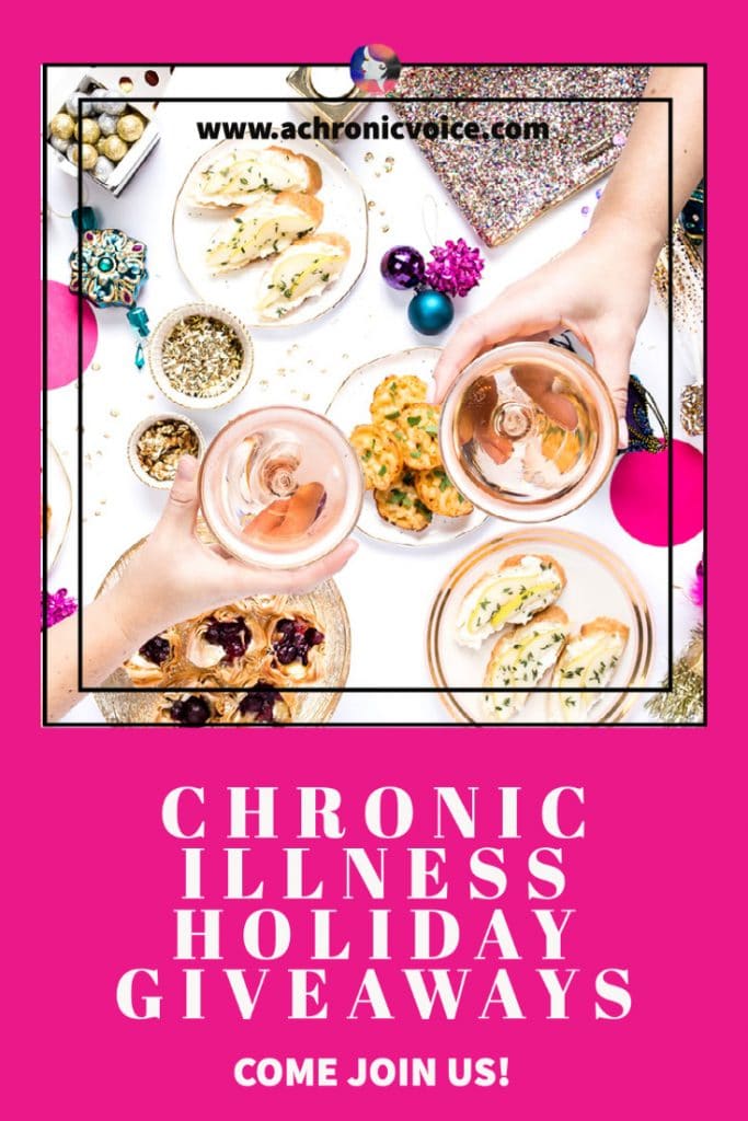 Come join us in the Grand Chronic Illness Holiday Giveaway! Hundreds of useful and lovely gifts, from brands and the community as well! #StrongerTogether and Happy Holidays!