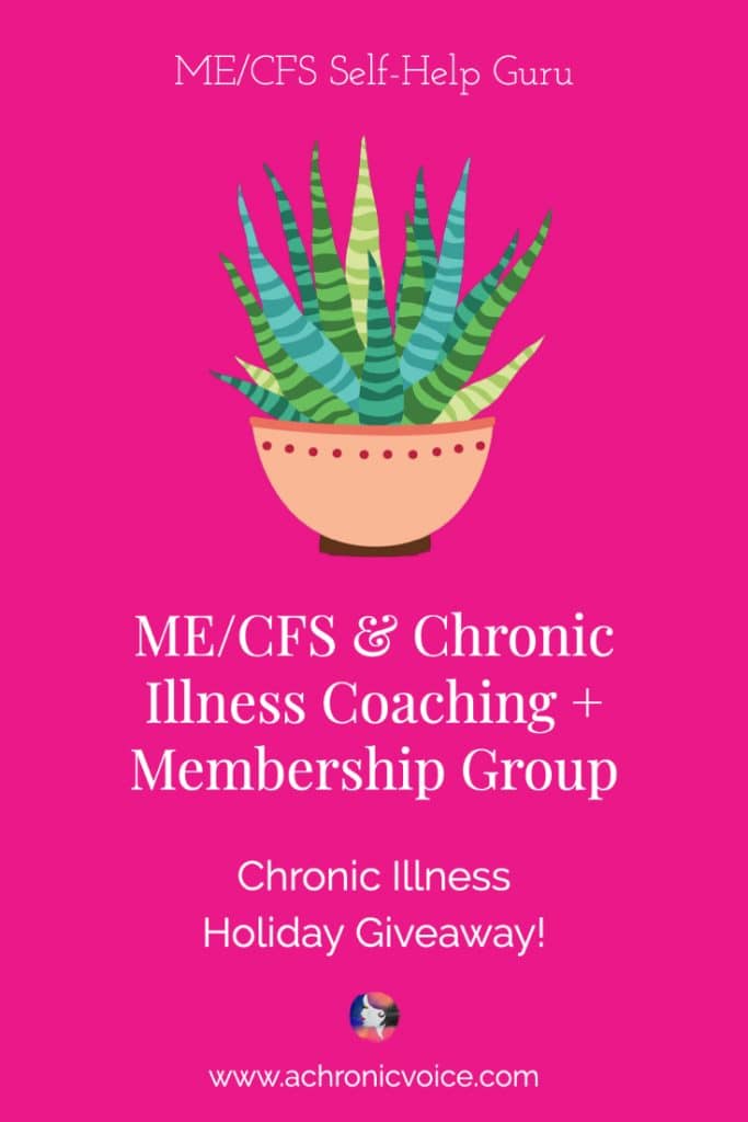Julie Holiday is a psychologist, holistic and life coach who lives with ME/CFS. Her courses recognise the importance of mind, body and spirit connection for wellbeing. She's offering a one-to-one coaching session on top of her 'Embrace, Replenish, Thrive' membership group in this Holiday Giveaway for those with chronic illness and chronic fatigue!